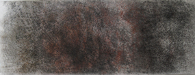Velouté d'ocre, fusain sur papier, 300x114cm, 2014