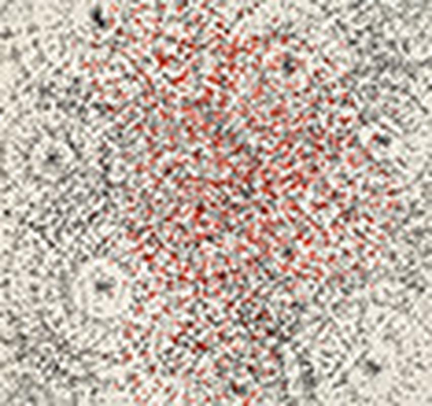 I et II et III en noir et rouge,mine de plomb et encre sur papier, 30*30 cm, 2008