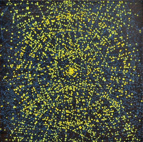 Fluo, acrylique sur toile, 35x35 cm, 2009