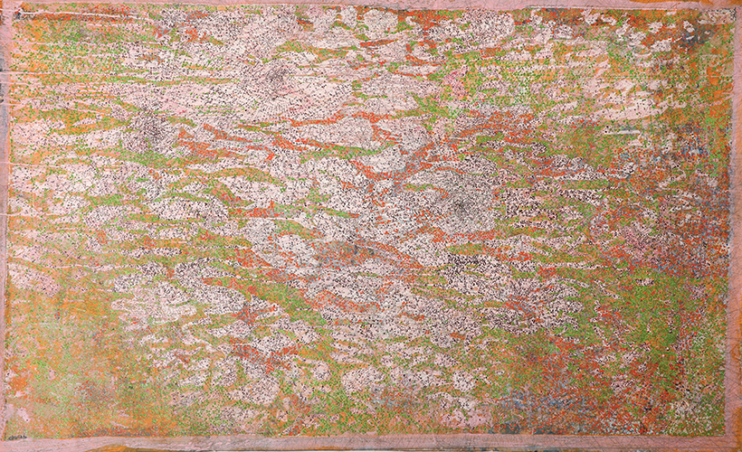 CJ-cerisier-japonais, acrylique-sur-papier, 205x126cm, 2017