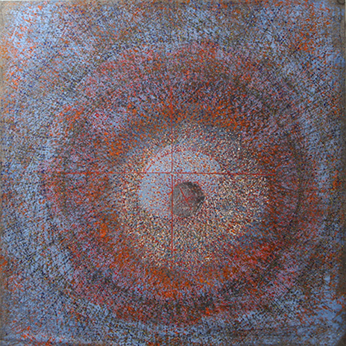 Micrométrie, Acrylique et graphite sur toile, 150x150cm, 2016