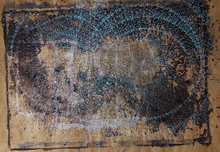 Staccato, capricioso e leggiero,Graphite et acrylique sur papier, 217.5x153cm, 2015