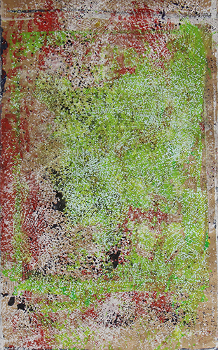 Crescendo e string, Molto, Graphite et acrylique sur papier 196x126.5cm, 2014