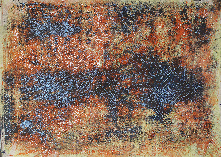 Empreintes et territoires, Acrylique sur toile, 117x162cm, 2015